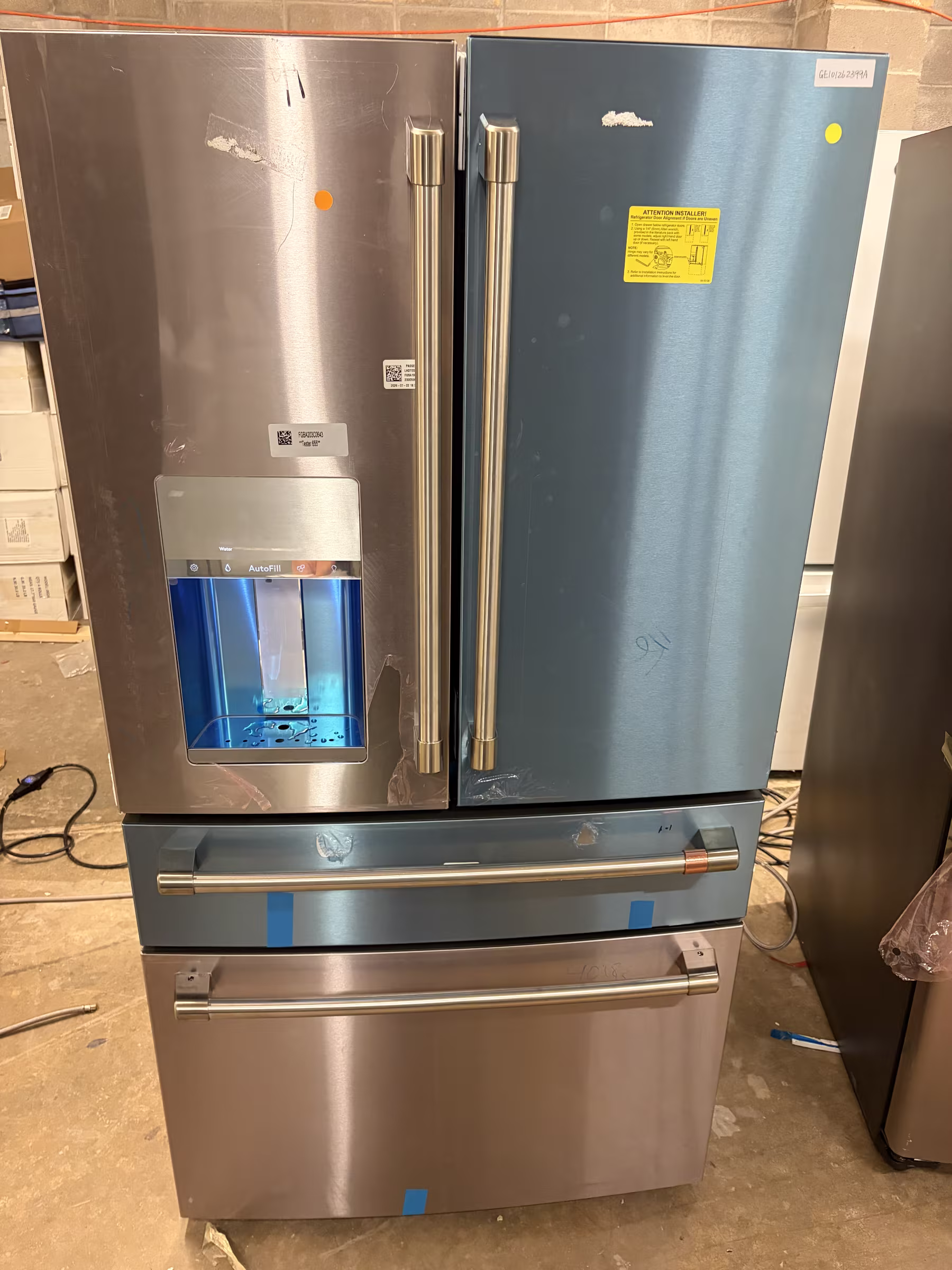 CAFE 22.3 cu. ft. Smart Four-Door French Door Refrigerator with Hands-Free Autofill in Stainless Steel, Counter Depth CXE22DP2PS1